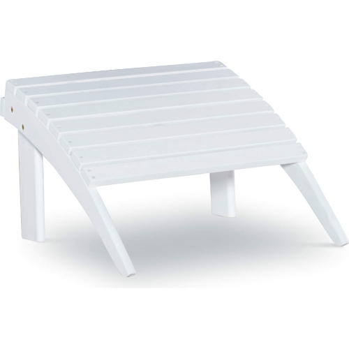 Adirondack Outdoor Ottoman in White Finish Wood