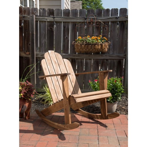 Adirondack Outdoor Rocker in Acorn Finish Wood