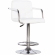 Boyd Bar Stool in Quilted White Leatherette & Chrome