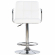 Boyd Bar Stool in Quilted White Leatherette & Chrome