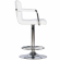 Boyd Bar Stool in Quilted White Leatherette & Chrome