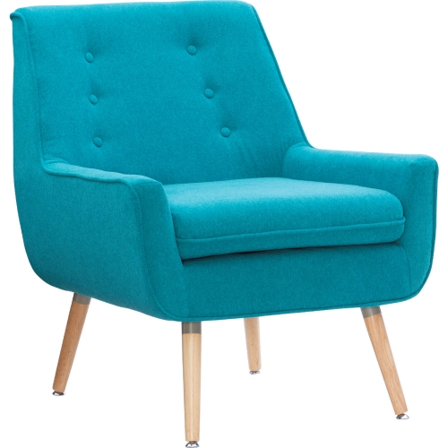 Trelis Accent Chair in Tufted Bright Blue Fabric