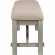 Turino Dining Bench in Weathered Grey Wood & Tan Fabric