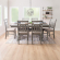 Turino Dining Chair in Weathered Grey Wood & Tan Fabric (Set of 2)