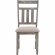 Turino Dining Chair in Weathered Grey Wood & Tan Fabric (Set of 2)