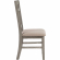 Turino Dining Chair in Weathered Grey Wood & Tan Fabric (Set of 2)