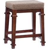 Kennedy Counter Stool in Brown Tween Fabric & Walnut Finish