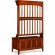 Linon Hall Tree with Storage Bench in Walnut Finish Wood