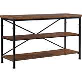 Austin 50" TV Stand in Wood & Black Metal