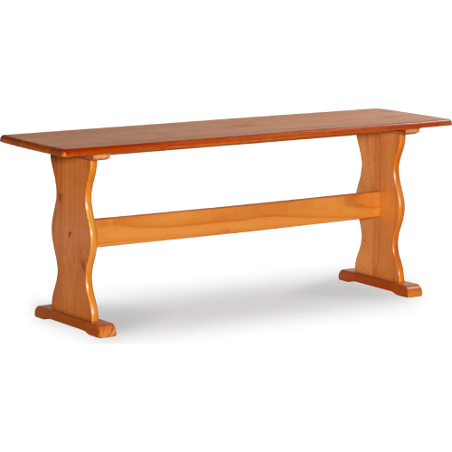 Chelsea Nook Simple Bench in Honey Brown Finish Wood