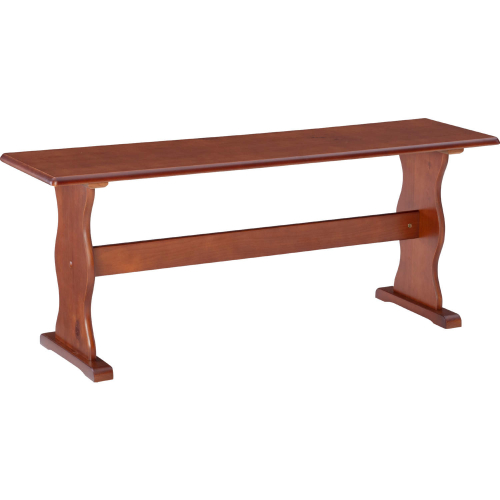 Chelsea Nook Simple Bench in Walnut Brown Finish Wood