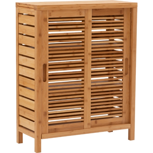 Bracken 2 Door Floor Cabinet in Natural Finish Bamboo