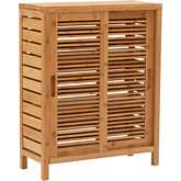 Bracken 2 Door Floor Cabinet in Natural Finish Bamboo