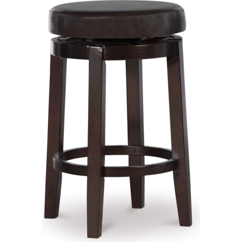 Maya 24" Counter Stool in Brown Leatherette & Wood