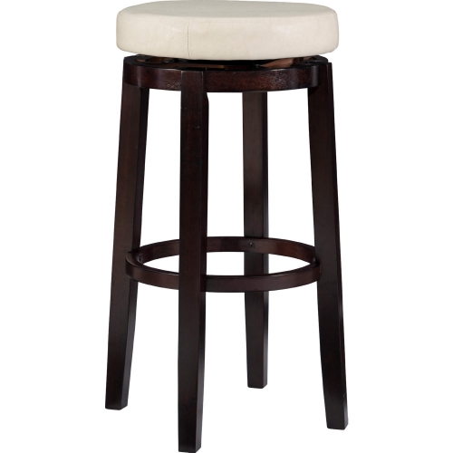 Maya 29" Bar Stool in Rice Leatherette & Wood