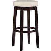 Maya 29" Bar Stool in Rice Leatherette & Wood