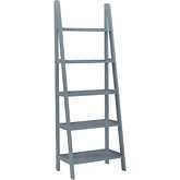 Acadia Ladder Bookcase in Grey Finish