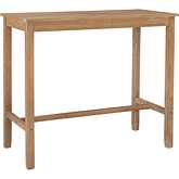 Claridge 42" Bar Height Dining Table in Distressed Brown Finish Wood