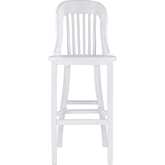 Maylen Bar Stool in White Finish Wood (Set of 2)