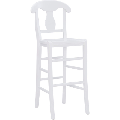 Vander Bar Stool in White Finish Wood (Set of 2)