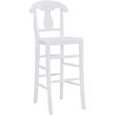 Vander Bar Stool in White Finish Wood (Set of 2)