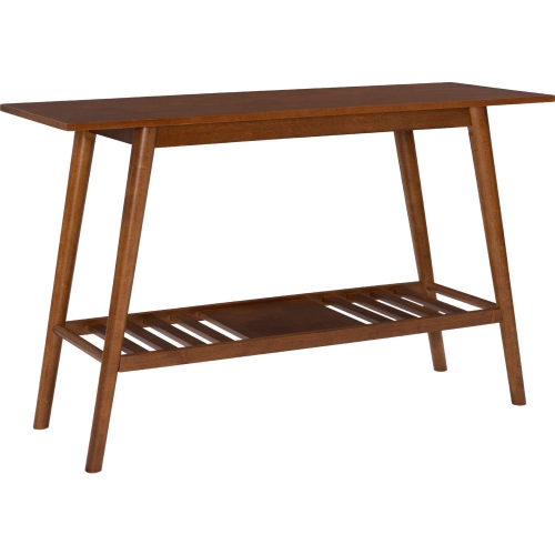 Charlotte Console Table in Walnut Finish Wood