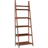 Charlotte Bookcase in Walnut Finish Wood