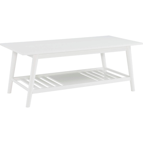 Charlotte Coffee Table in White Finish Wood