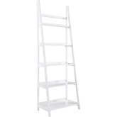 Charlotte Ladder Style Bookcase in White Finish Wood