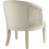 Kensington Accent Chair in White Wash Wood, Cane & Linen Fabric