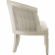 Kensington Accent Chair in White Wash Wood, Cane & Linen Fabric