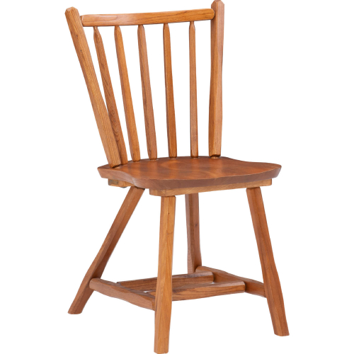 Bazel Dining Chair in Medium Oak Finish Wood (Set of 2)