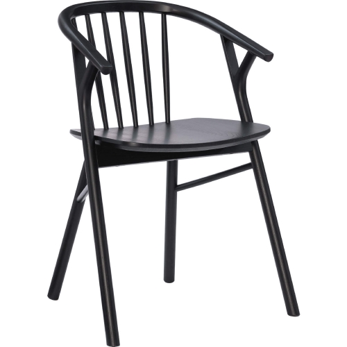 Delmot Accent Chair in Black Stain Wood