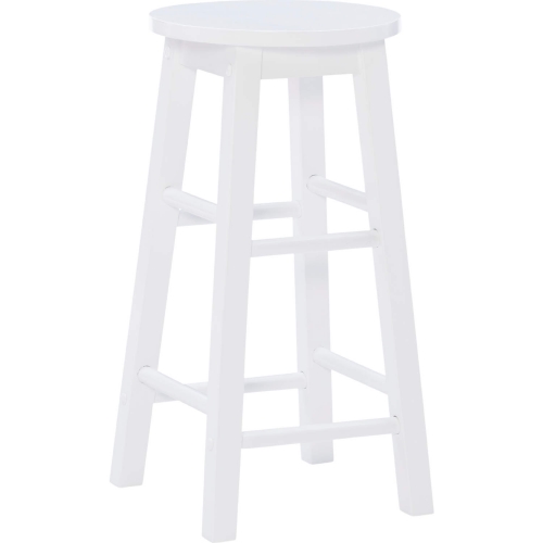 Linon 24" Counter Stool in White Finish Wood