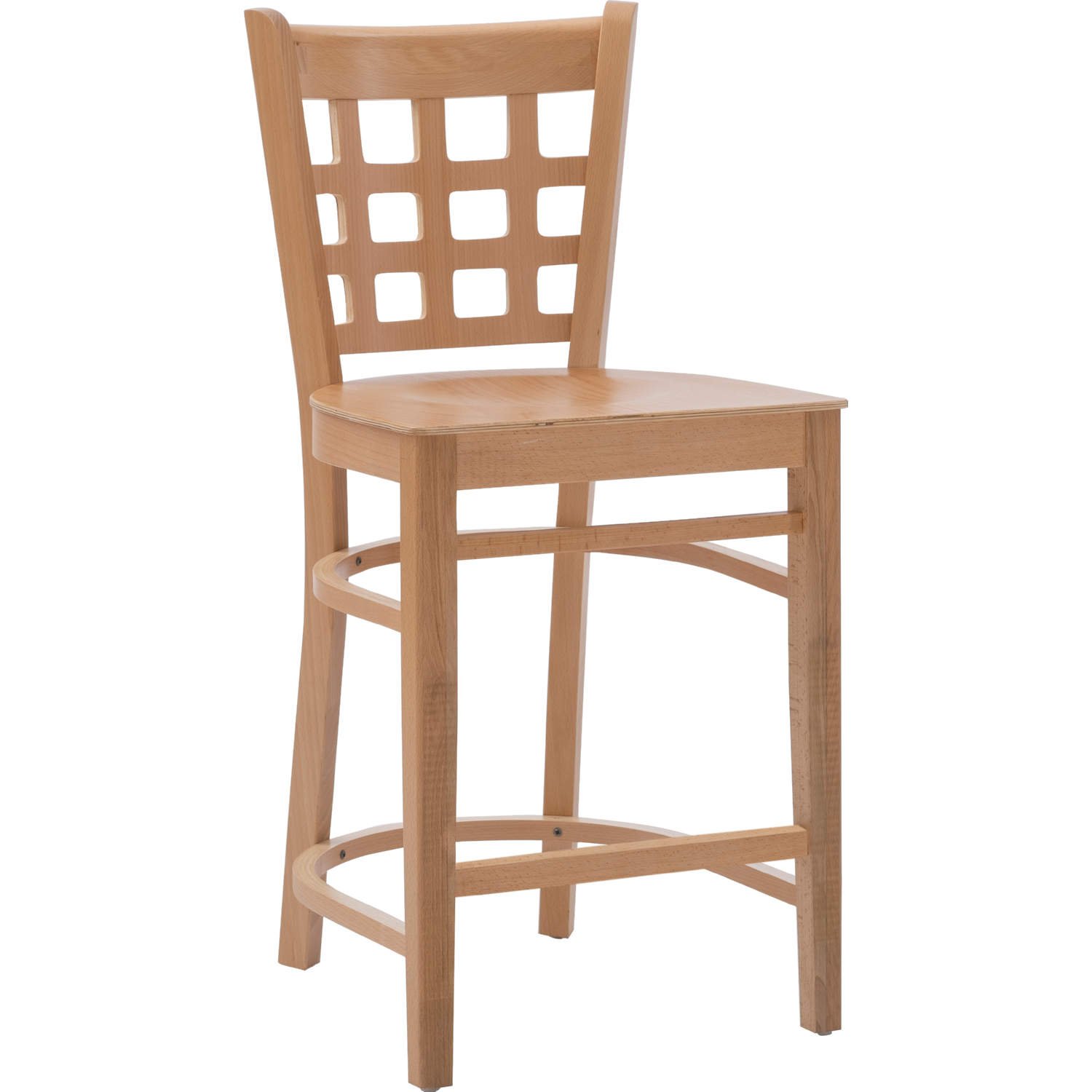 Linon CS281NATW02ASU Lola Counter Stool in Natural Finish Wood (Set of 2)