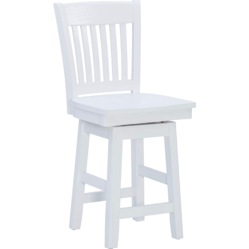 Ayla Swivel Counter Stool in White Wood