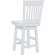Ayla Swivel Counter Stool in White Wood