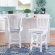 Ayla Swivel Counter Stool in White Wood