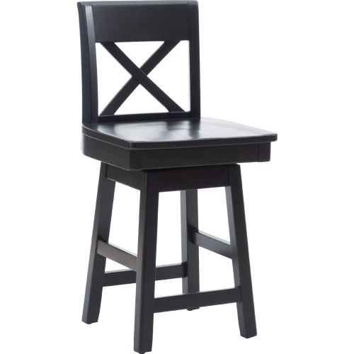 Lydia Swivel Counter Stool in Black Wood