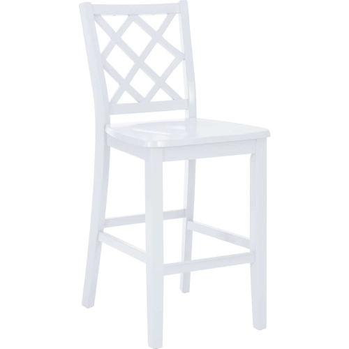 Mayfair Counter Stool in White Finish Wood