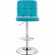 Clayton Bar Stool in Chrome & Teal Leatherette