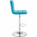 Clayton Bar Stool in Chrome & Teal Leatherette