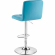 Clayton Bar Stool in Chrome & Teal Leatherette