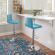 Clayton Bar Stool in Chrome & Teal Leatherette