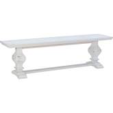 Mcleavy 63" Dining Bench in Rustic White Pine Wood