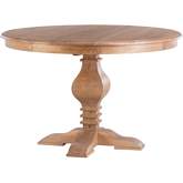 Mcleavy 47" Round Dining Table in Rustic Honey Finish Wood