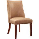 Adler Dining Chair in Espresso Wood & Tan Eco Leather (Set of 2)