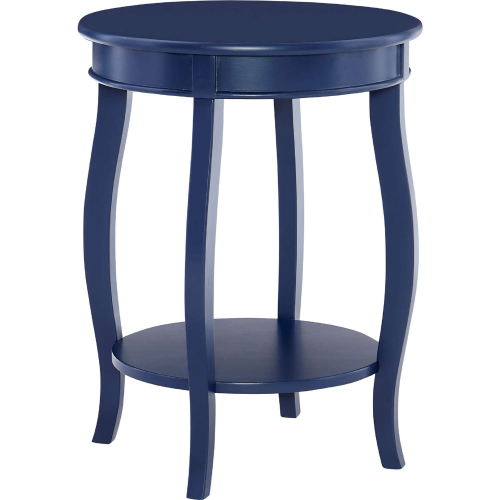 Aura Side Table in Navy Blue Finish Wood