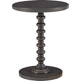 Aurora Side Table in Dark Grey Finish Wood