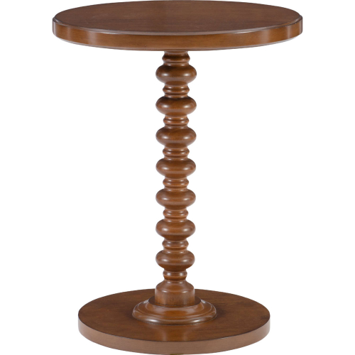 Aurora Side Table in Hazelnut Brown Finish Wood